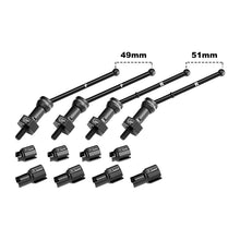 Load image into Gallery viewer, 4140 CARBON STEEL FRONT & REAR CVD DRIVE SHAFTS WITH ALLOY 7075 WHEEL HEX (PINS THICKENED 2MM) MGG4951V2