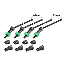 Load image into Gallery viewer, 4140 CARBON STEEL FRONT & REAR CVD DRIVE SHAFTS WITH ALLOY 7075 WHEEL HEX (PINS THICKENED 2MM) MGG4951V2