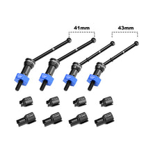 Load image into Gallery viewer, 4140 CARBON STEEL FRONT & REAR CVD DRIVE SHAFTS WITH ALLOY 7075 WHEEL HEX (PINS THICKENED 2MM) MGM4143V2