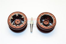 Load image into Gallery viewer, ALUMINIUM 6 POLES SIMULATION WHEELS IN SILVER EDGE FOR 1.9" TIRE WITH HEX TOOL - 1PR SET AW1906S
