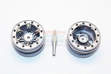 Load image into Gallery viewer, ALUMINIUM 6 POLES SIMULATION WHEELS IN SILVER EDGE FOR 1.9" TIRE WITH HEX TOOL - 1PR SET AW1906S

