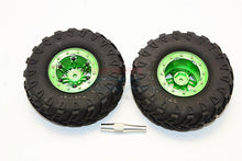 Load image into Gallery viewer, ALUMINIUM 6 POLES SIMULATION WHEELS IN SILVER EDGE WITH 1.9" TIRE &amp; HEX TOOL (INNER BLACK &amp; OUTER SILVER SCREWS)1PR SET AW1906STYBKS
