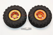 Load image into Gallery viewer, ALUMINIUM 6 POLES SIMULATION WHEELS IN SILVER EDGE WITH 1.9" TIRE &amp; HEX TOOL (INNER BLACK &amp; OUTER SILVER SCREWS)1PR SET AW1906STYBKS
