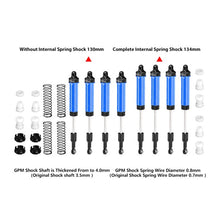 Load image into Gallery viewer, 6061-T6 ALLOY FRONT &amp; REAR COMPLETE INTERNAL SPRING SHOCK SET (130MM AND 134MM) LMT2130134FR
