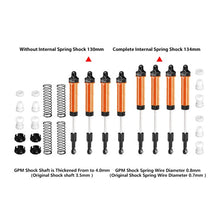 Load image into Gallery viewer, 6061-T6 ALLOY FRONT &amp; REAR COMPLETE INTERNAL SPRING SHOCK SET (130MM AND 134MM) LMT2130134FR
