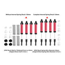 Load image into Gallery viewer, 6061-T6 ALLOY FRONT &amp; REAR COMPLETE INTERNAL SPRING SHOCK SET (130MM AND 134MM) LMT2130134FR
