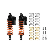 Load image into Gallery viewer, ALLOY FRONT L-SHAPE PIGGY BACK SHOCKS 87MM FOR TRAXXAS 1/10 RUSTLER 4X4 VXL / SLASH 4X4 LOW-CG / HOSS 3S / FORD F-150 RAPTOR R / FORD FIESTA ST RALLY / STAMPEDE / BIGFOOT RUS4087F/L
