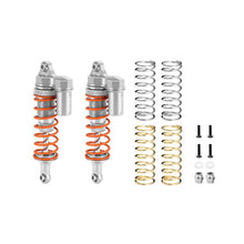 Load image into Gallery viewer, ALLOY FRONT L-SHAPE PIGGY BACK SHOCKS 87MM FOR TRAXXAS 1/10 RUSTLER 4X4 VXL / SLASH 4X4 LOW-CG / HOSS 3S / FORD F-150 RAPTOR R / FORD FIESTA ST RALLY / STAMPEDE / BIGFOOT RUS4087F/L
